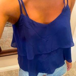 Blue crop top
